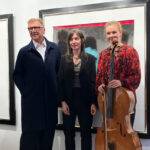 Konzert Valerie Fritz (Cello) anlässlich Andy-Warhol-Ausstellung, 6.8.2022. Am Podium mit Autorin Friederike Gösweiner und Rafael Jablonka