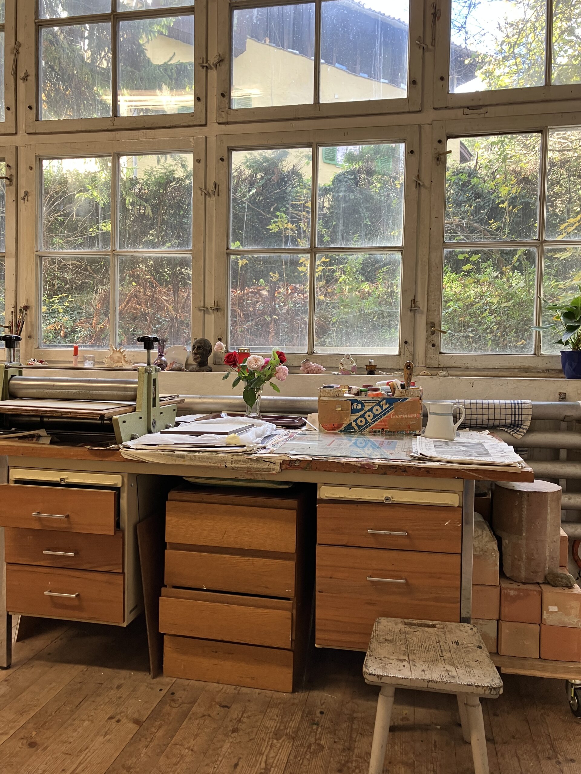 Michael Ziegler, Atelier, Blick aus dem Fenster